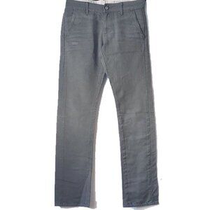 AG Aged Vintage Khaki Cotton Chino Pants 26 31x33 Gray Straight Leg Low Rise